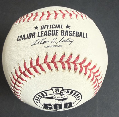 Barry Bonds Autographed Baseballl 600 Home Runs 119/600 With COA