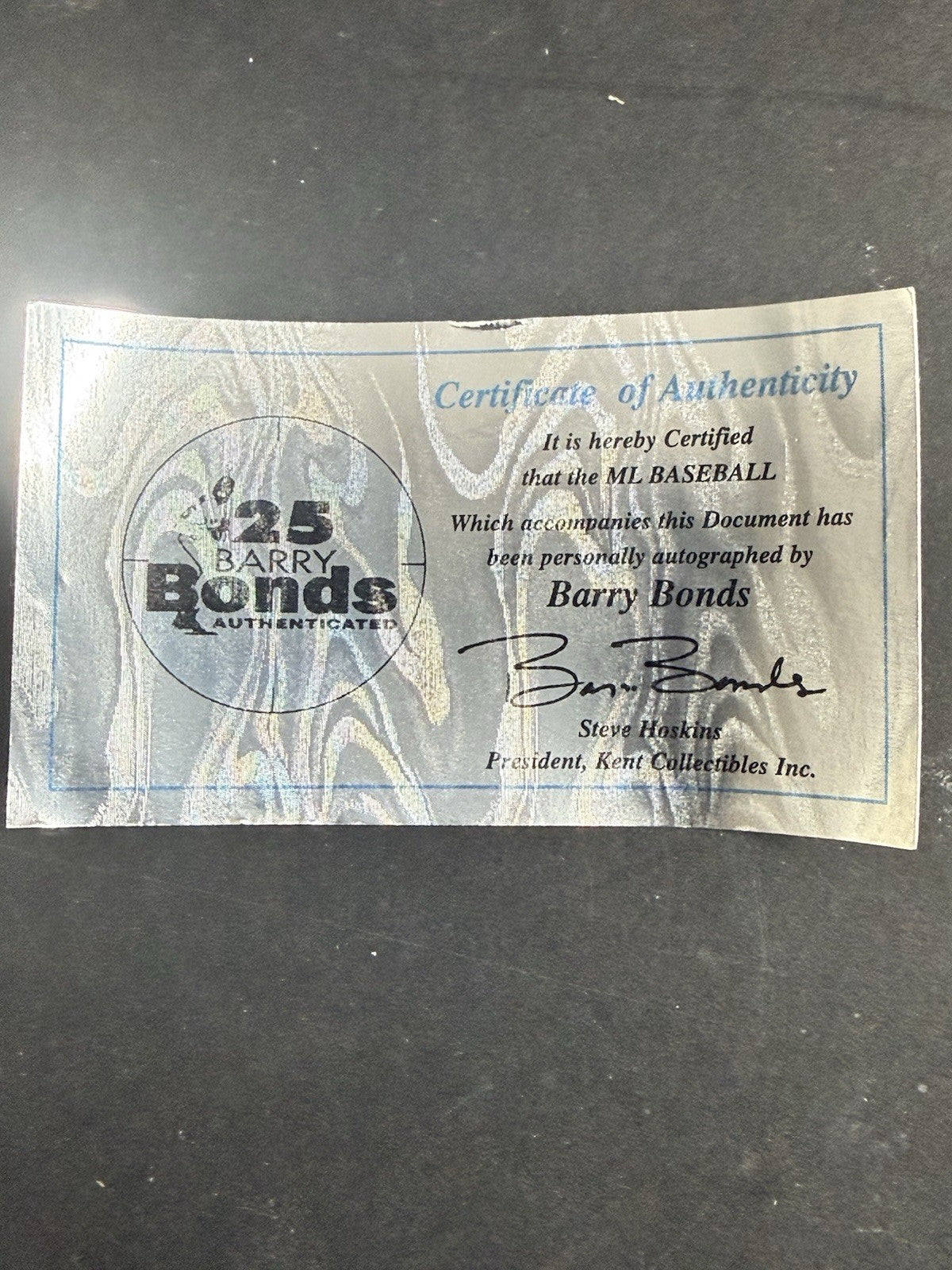 Barry Bonds Autographed Baseballl 600 Home Runs 119/600 With COA
