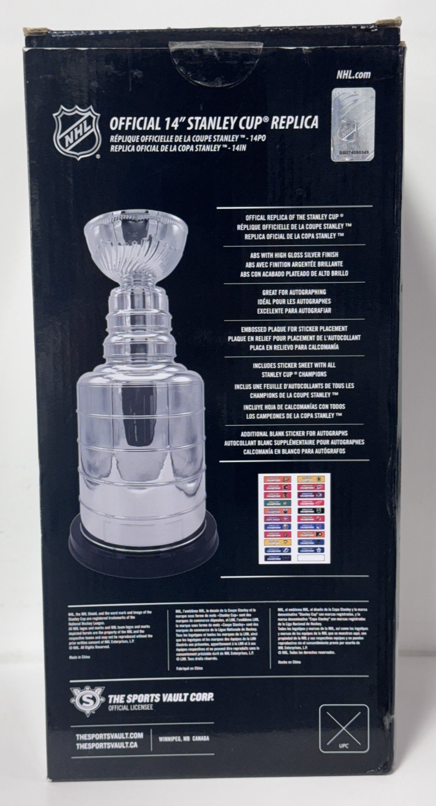NY Islanders Dynasty Signed Stanley Cup Replica 6 Auto PSA COA Smith Potvin