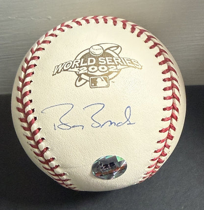BARRY BONDS SIGNED 2002 Official WORLD SERIES BASEBALL Auto Bonds Authentic Coa
