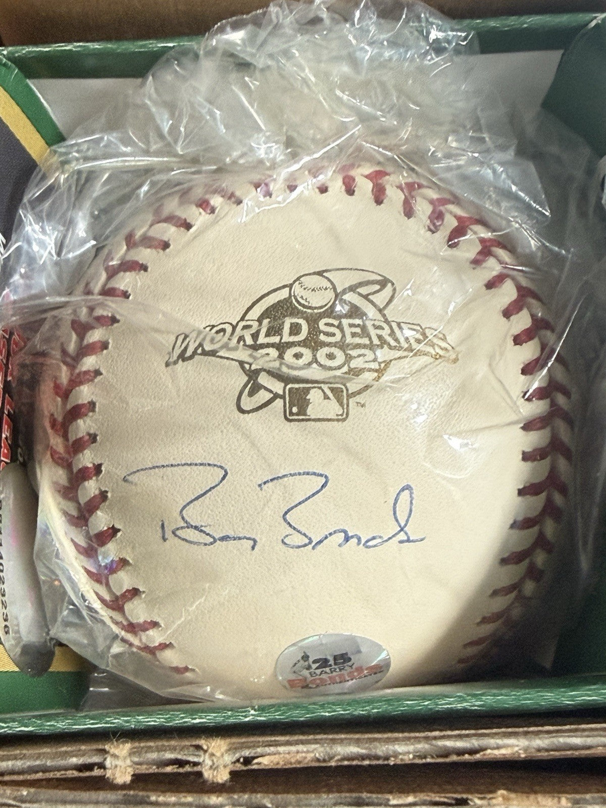 BARRY BONDS SIGNED 2002 Official WORLD SERIES BASEBALL Auto Bonds Authentic Coa