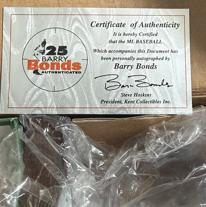 BARRY BONDS SIGNED 2002 Official WORLD SERIES BASEBALL Auto Bonds Authentic Coa