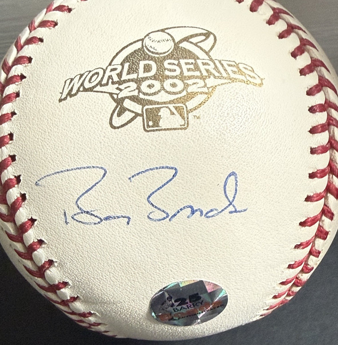 BARRY BONDS SIGNED 2002 Official WORLD SERIES BASEBALL Auto Bonds Authentic Coa