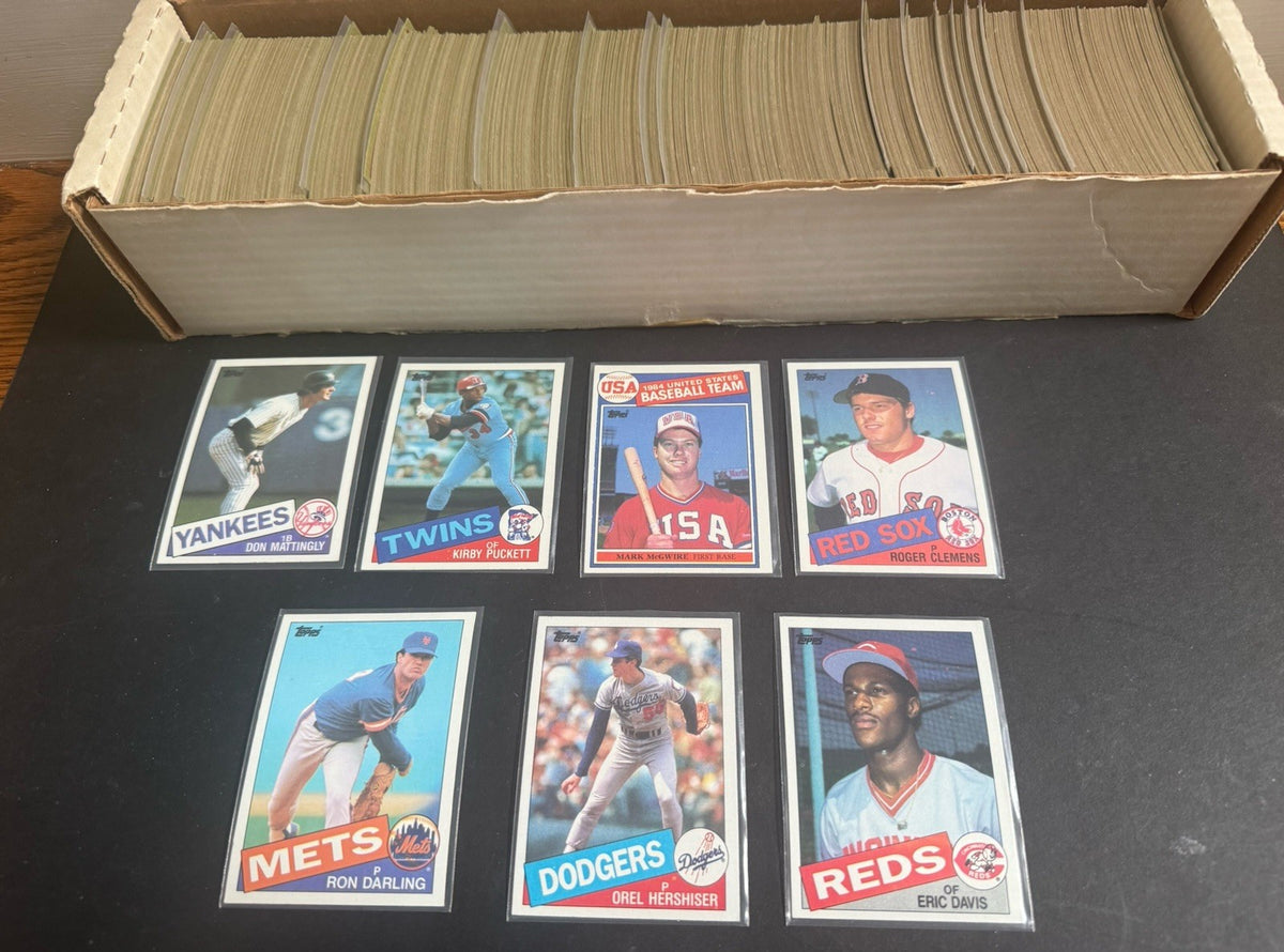 1985 topps baseball complete set Clemens McGwire Puckett RC Mint Hojo Rc Auto