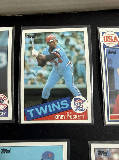 1985 topps baseball complete set Clemens McGwire Puckett RC Mint Hojo Rc Auto