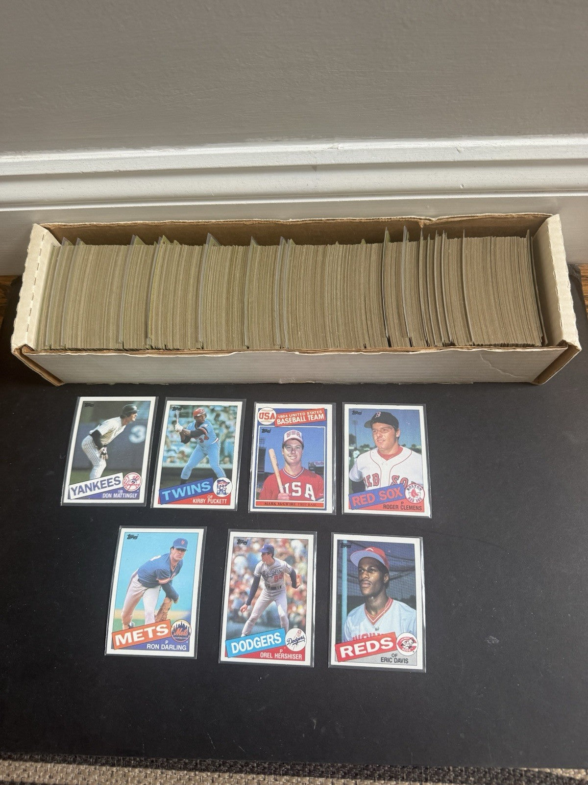 1985 topps baseball complete set Clemens McGwire Puckett RC Mint Hojo Rc Auto