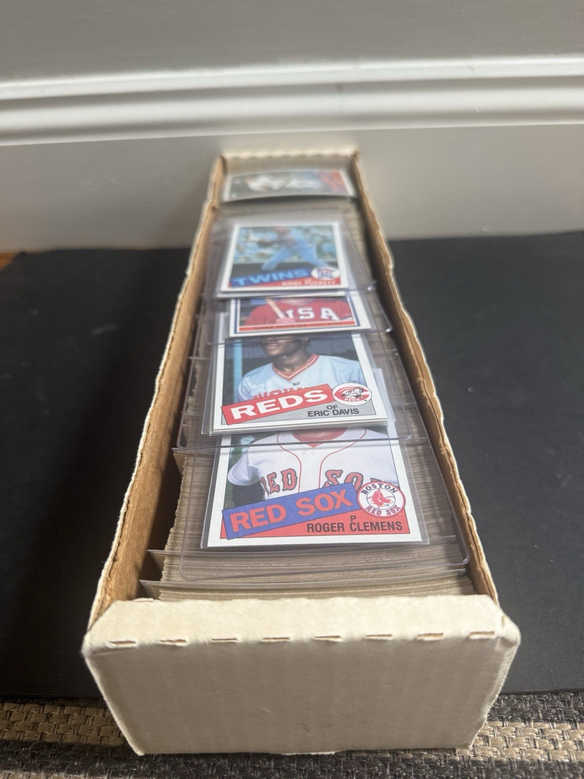 1985 topps baseball complete set Clemens McGwire Puckett RC Mint Hojo Rc Auto