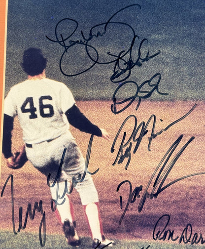 1986 Mets Team Signed 16x20 Photo Framed 29 Auto Gary Carter HOF Mlb Steiner Coa