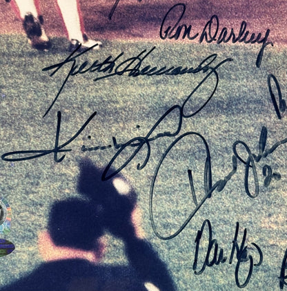 1986 Mets Team Signed 16x20 Photo Framed 29 Auto Gary Carter HOF Mlb Steiner Coa