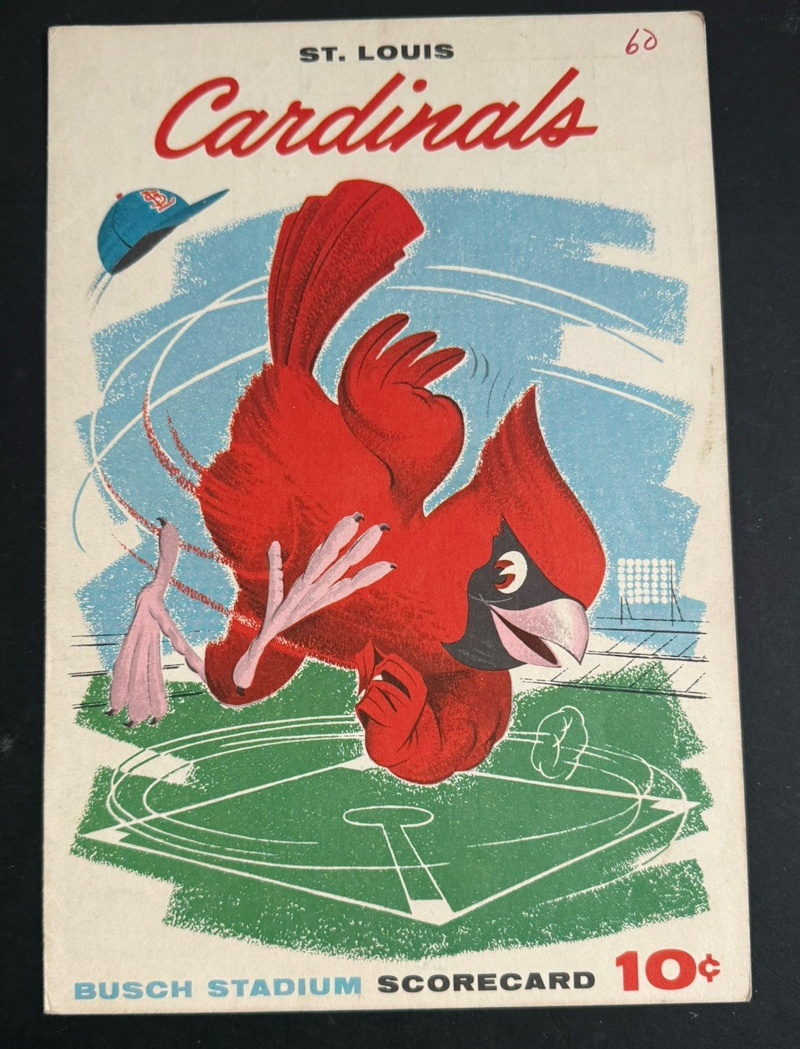 St Louis Cardinals Busch Stadium Scorecard 8/21 1960 Sandy Koufax Vs Broglio