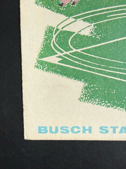 St Louis Cardinals Busch Stadium Scorecard 8/21 1960 Sandy Koufax Vs Broglio