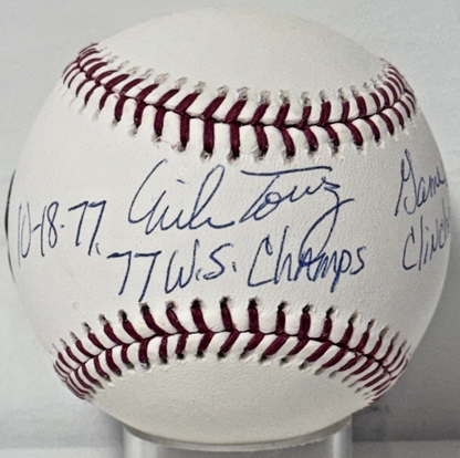 Mike Torrez Signed Official Baseball 77 WS Champs Clincher Yankees Auto Steiner