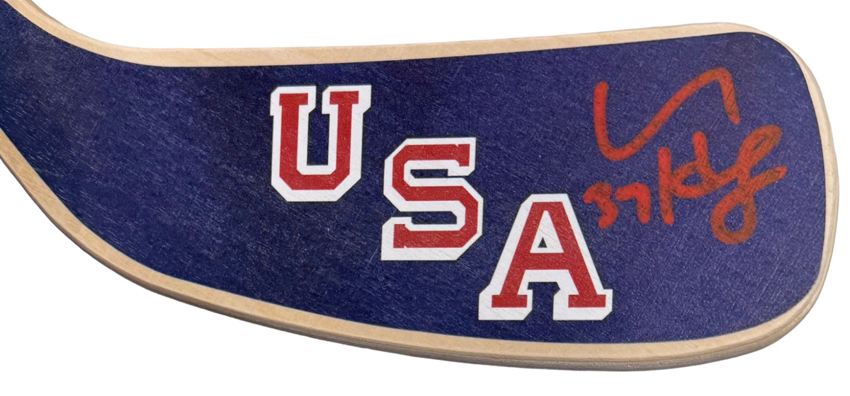 Connor Hellebuyck Signed Team USA 2026 Olympics Mini Stick Auto Fanatics Jets