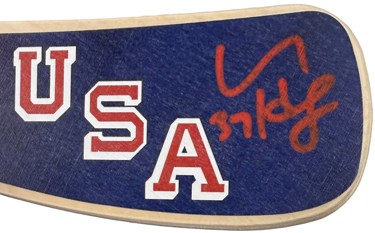 Connor Hellebuyck Signed Team USA 2026 Olympics Mini Stick Auto Fanatics Jets