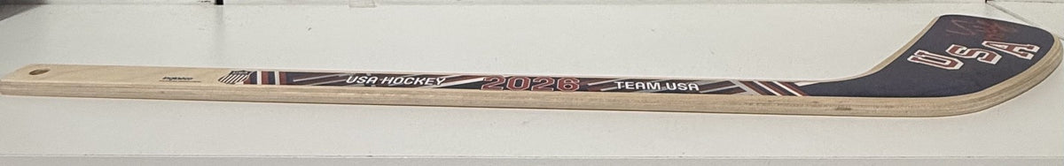 Connor Hellebuyck Signed Team USA 2026 Olympics Mini Stick Auto Fanatics Jets
