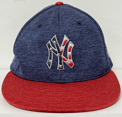 Aaron Hicks #31 Game Used NY Yankees New Era July 4 Hat Fanatics MLB Steiner COA