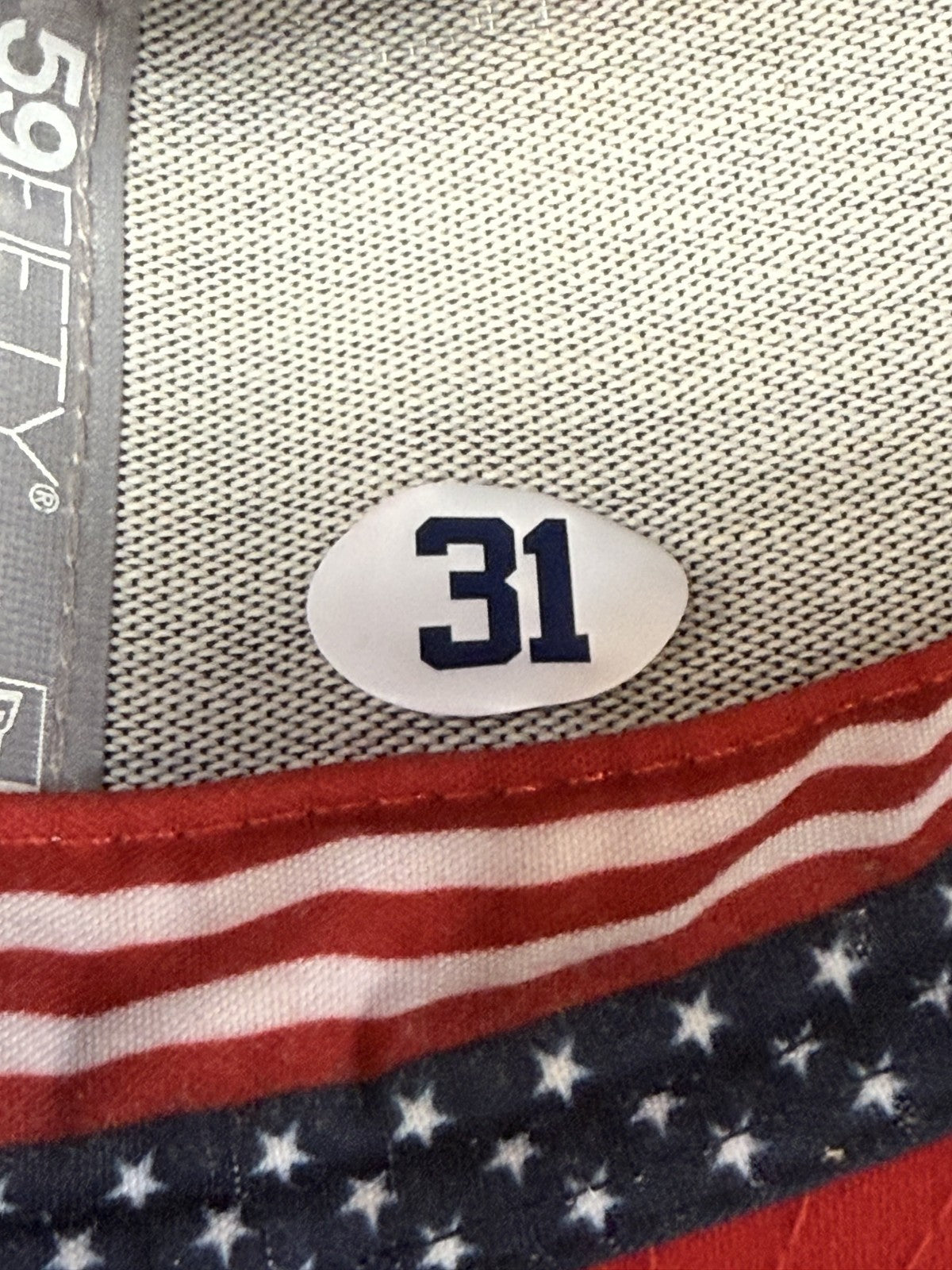 Aaron Hicks #31 Game Used NY Yankees New Era July 4 Hat Fanatics MLB Steiner COA