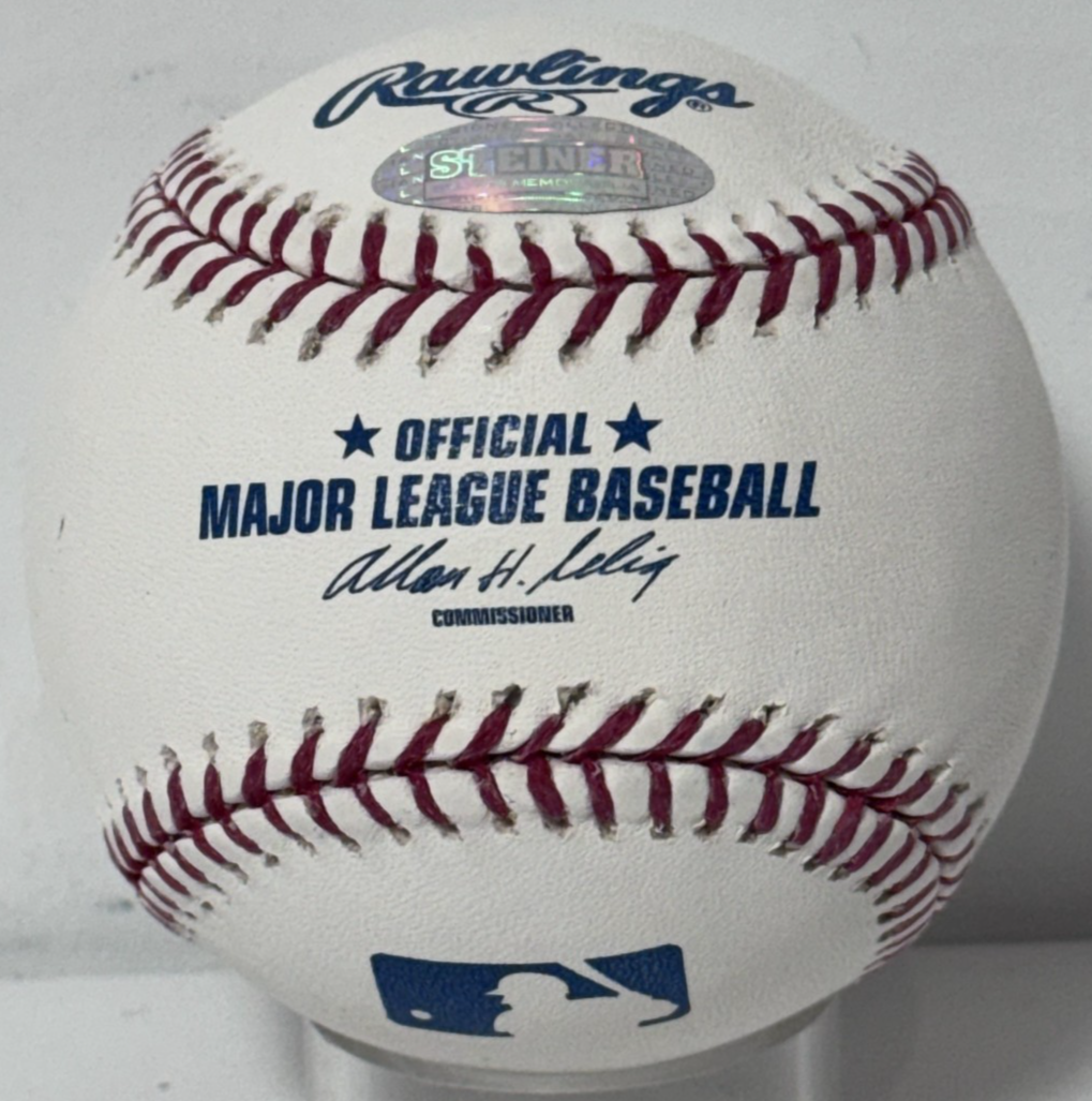 Cecil Fielder Signed Official Baseball RBI Champ Me and Babe Auto Steiner COA