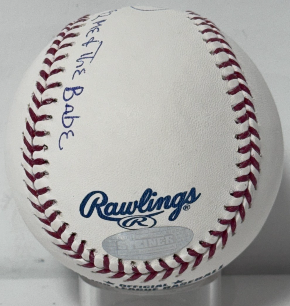 Cecil Fielder Signed Official Baseball RBI Champ Me and Babe Auto Steiner COA