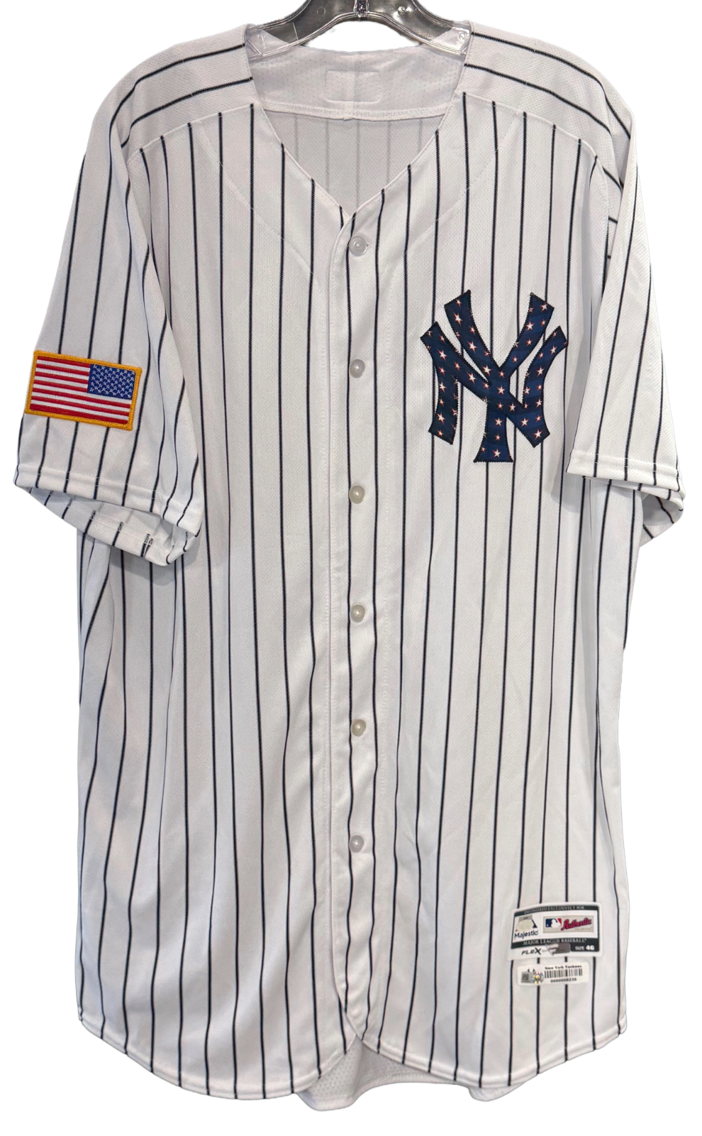 NY Yankees #31 Game Used July 4th Jersey MLB Fanatics Hicks / Cam Schlittler Now