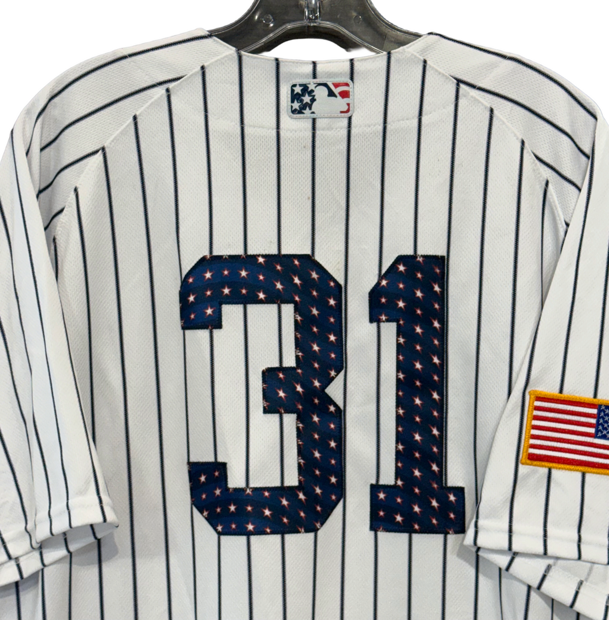 NY Yankees #31 Game Used July 4th Jersey MLB Fanatics Hicks / Cam Schlittler Now