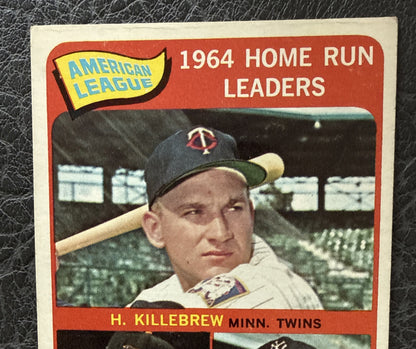 1965 Topps League Leaders Mickey Mantle Harmon Killebrew Boog Powell #3