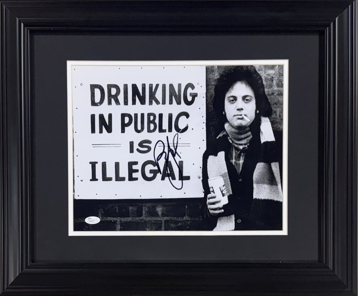 Billy Joel Signed 11x14 Photo Framed Auto JSA COA Drinking In Public Is Illegal