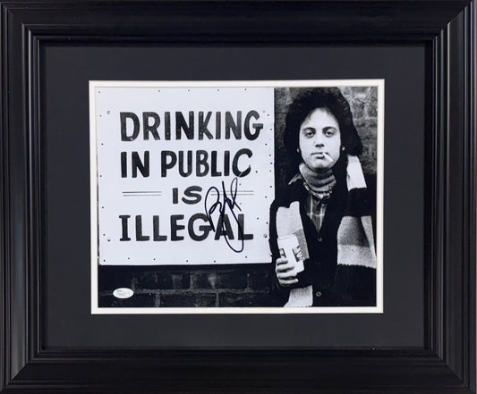 Billy Joel Signed 11x14 Photo Framed Auto JSA COA Drinking In Public Is Illegal