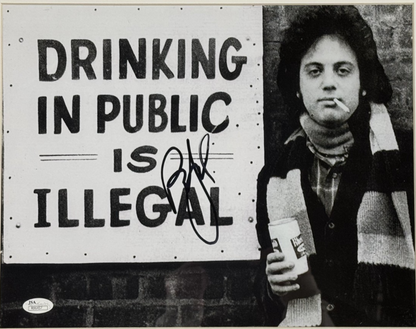 Billy Joel Signed 11x14 Photo Framed Auto JSA COA Drinking In Public Is Illegal