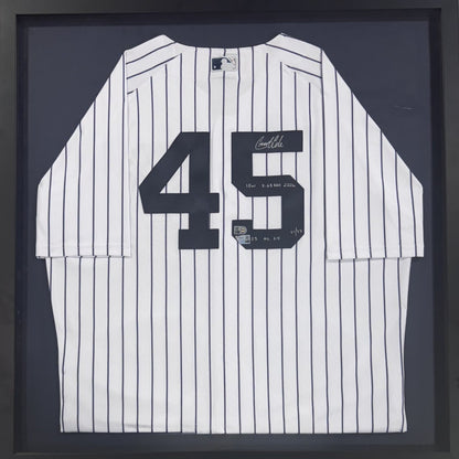 Gerrit Cole Signed Nike Jersey LE/23 Framed 2023 Stats Auto Fanatics COA Yankees