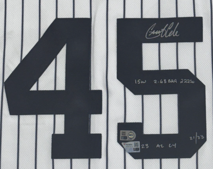 Gerrit Cole Signed Nike Jersey LE/23 Framed 2023 Stats Auto Fanatics COA Yankees