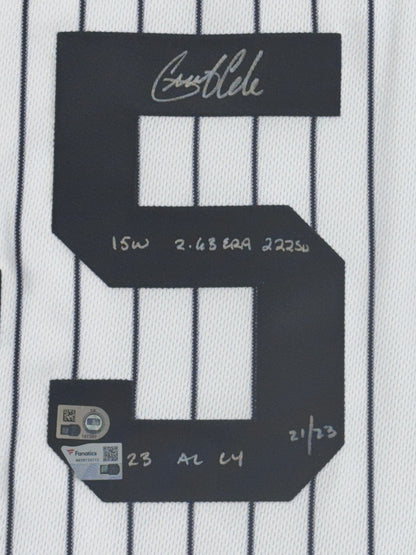 Gerrit Cole Signed Nike Jersey LE/23 Framed 2023 Stats Auto Fanatics COA Yankees