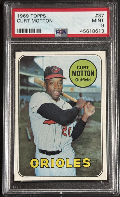 1969 Topps #37 Curt Motton Orioles PSA 9 Mint Centered High End