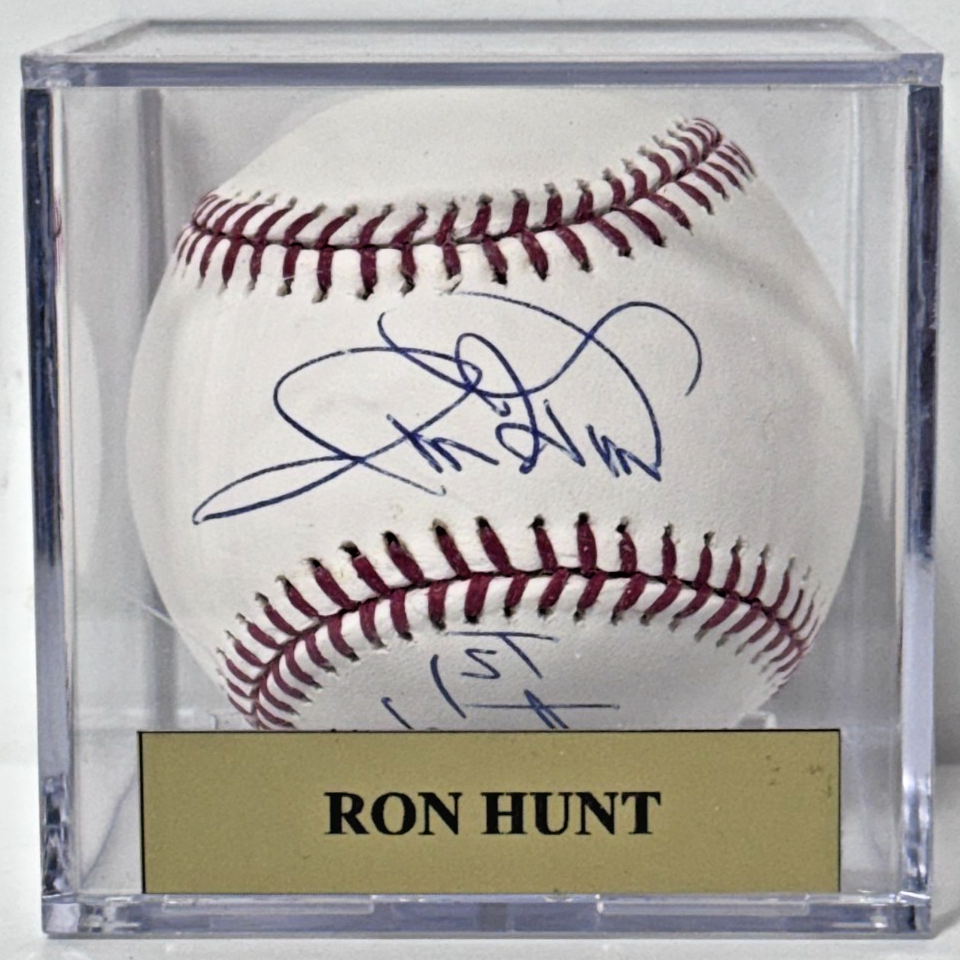 Ron Hunt Mets Signed Official Baseball W/Case 1st Met All Star Auto Steiner COA