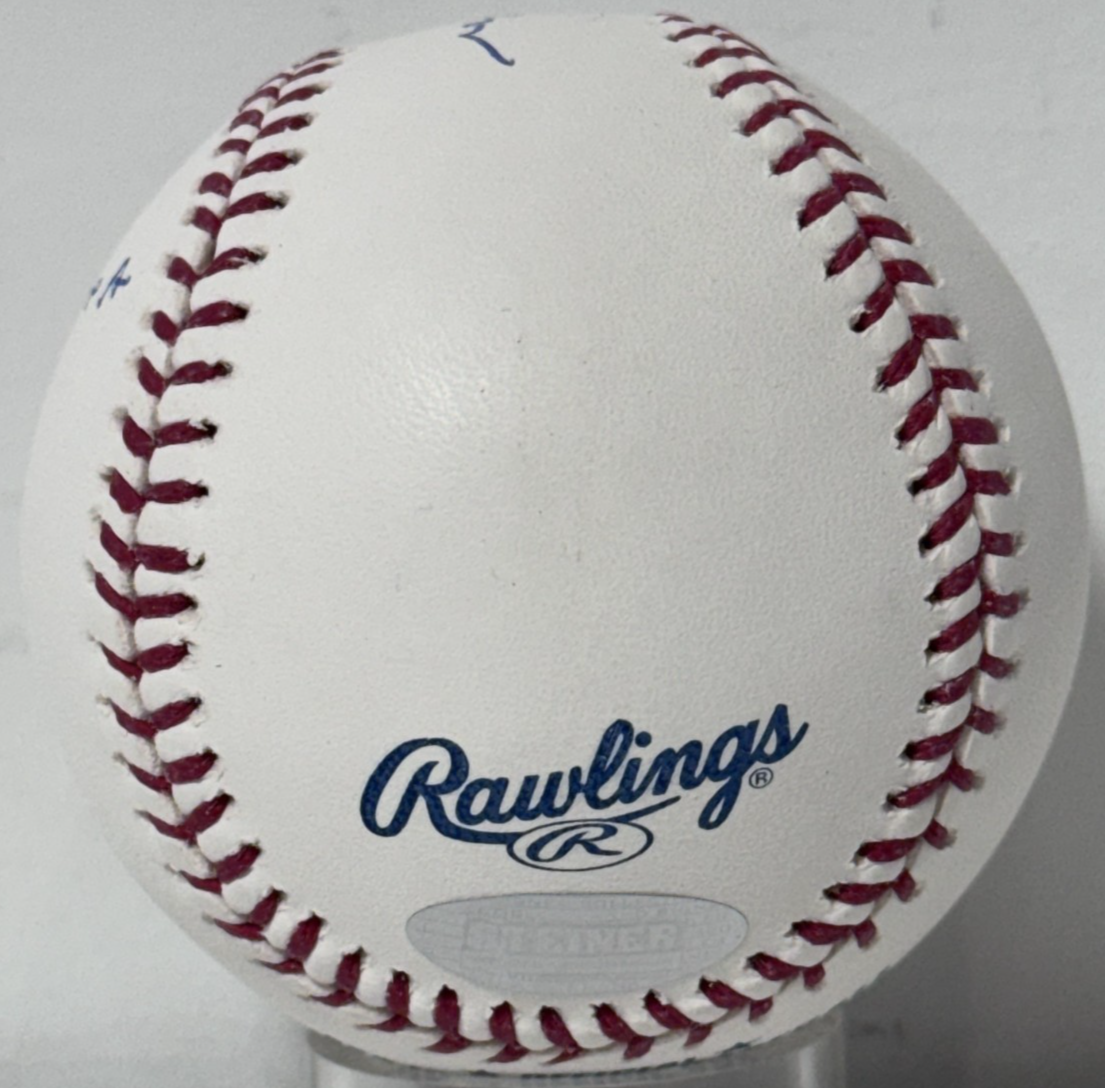 Al Jackson Signed Mlb Baseball 1st Met Win Shea Auto Steiner COA NY Mets W Case