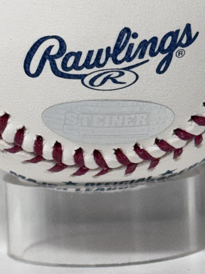 Al Jackson Signed Mlb Baseball 1st Met Win Shea Auto Steiner COA NY Mets W Case