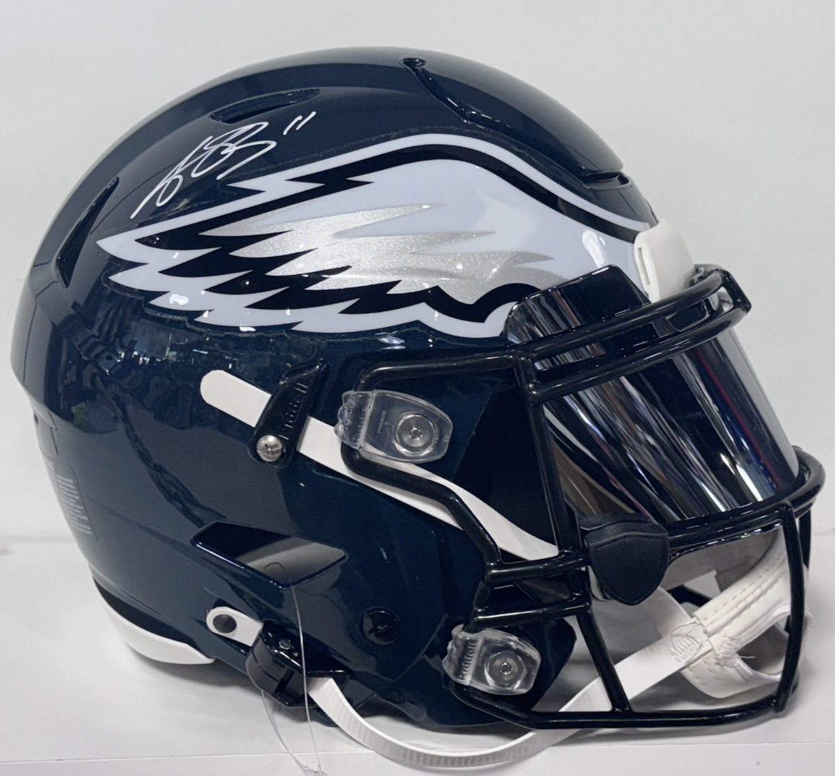 AJ Brown Signed Philadelphia Eagles SpeedFlex Authentic Helmet Auto BAS COA