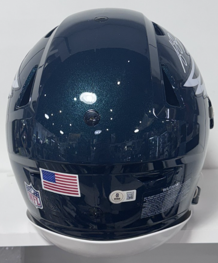 AJ Brown Signed Philadelphia Eagles SpeedFlex Authentic Helmet Auto BAS COA