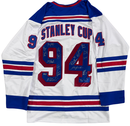 NY Rangers 1994 Stanley Cup Team Signed Jersey 17 Auto Mark Messier Steiner Coa