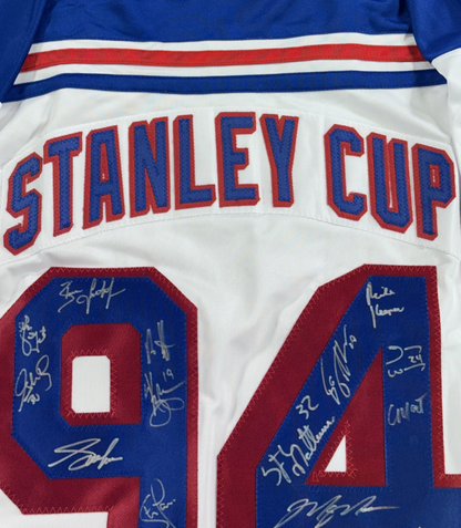 NY Rangers 1994 Stanley Cup Team Signed Jersey 17 Auto Mark Messier Steiner Coa