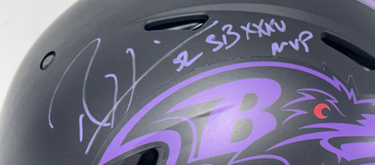 Ray Lewis Signed Ravens Eclipse Authentic Helmet SB XXXV MVP Auto BAS COA