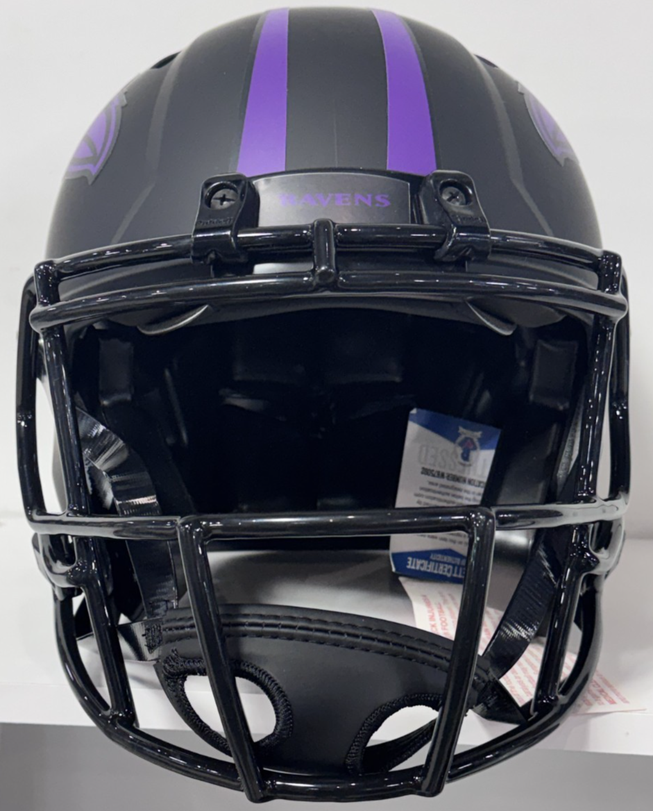 Ray Lewis Signed Ravens Eclipse Authentic Helmet SB XXXV MVP Auto BAS COA