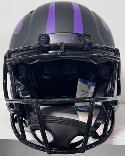 Ray Lewis Signed Ravens Eclipse Authentic Helmet SB XXXV MVP Auto BAS COA
