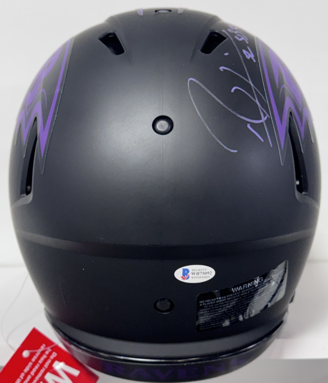 Ray Lewis Signed Ravens Eclipse Authentic Helmet SB XXXV MVP Auto BAS COA