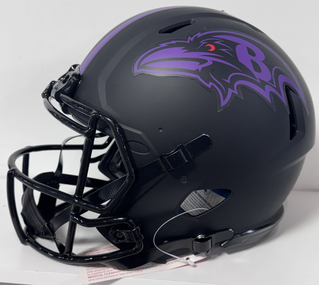 Ray Lewis Signed Ravens Eclipse Authentic Helmet SB XXXV MVP Auto BAS COA