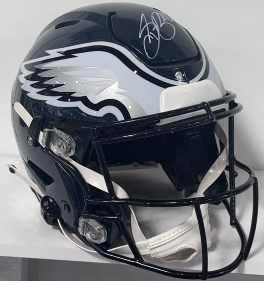Saquon Barkley Signed Eagles Speedflex Authentic Helmet Auto Fanatics BAS COA