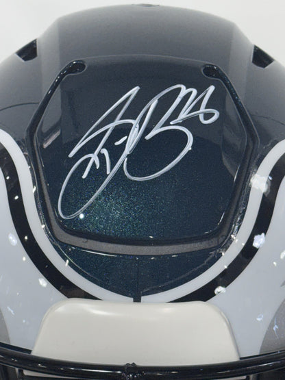 Saquon Barkley Signed Eagles Speedflex Authentic Helmet Auto Fanatics BAS COA