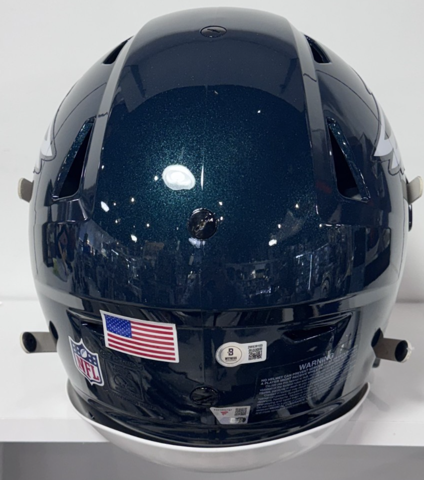 Saquon Barkley Signed Eagles Speedflex Authentic Helmet Auto Fanatics BAS COA