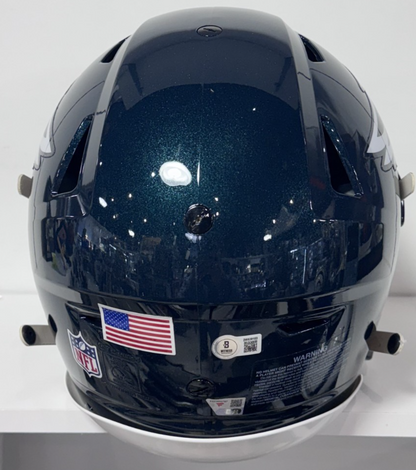 Saquon Barkley Signed Eagles Speedflex Authentic Helmet Auto Fanatics BAS COA