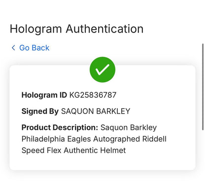 Saquon Barkley Signed Eagles Speedflex Authentic Helmet Auto Fanatics BAS COA
